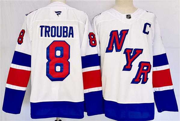 New York Rangers #8 Jacob Trouba White 2024-25 Stadium Series Stitched Jersey - Zenithce