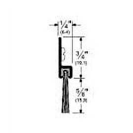 Pemko 18061CNB36 36 in. 180 deg Aluminum Retainer Weatherstrip - Zenithce