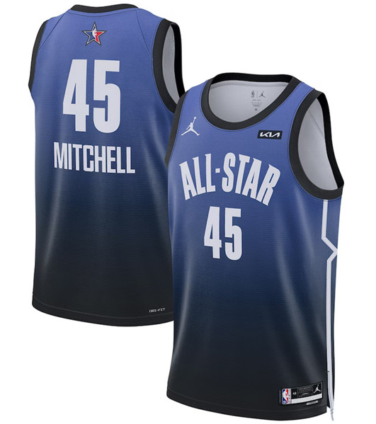 2023 All-Star #45 Donovan Mitchell Blue Game Swingman Stitched Jersey - Zenithce