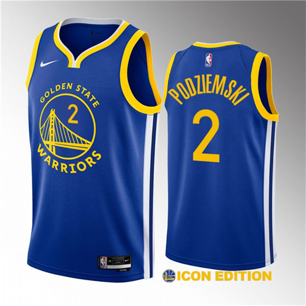Golden State Warriors #2 Brandin Podziemski Royal 2023 Draft Icon Edition Swingman Stitched Jersey - Zenithce