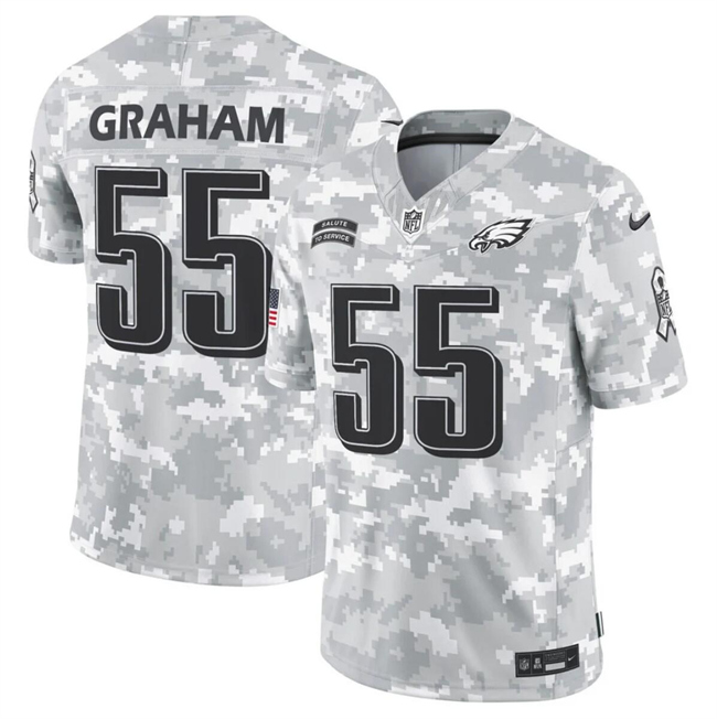 Philadelphia Eagles #55 Brandon Graham 2024 F.U.S.E Arctic Camo Salute To Service Limited Stitched Jersey - Zenithce