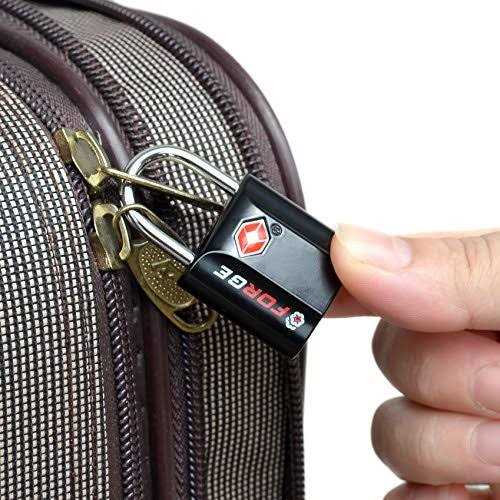 Forge Red 4 Pack TSA Approved Luggage Locks Ultra-Secure Dimple Key Travel Locks with Zinc Alloy Body - Zenithce