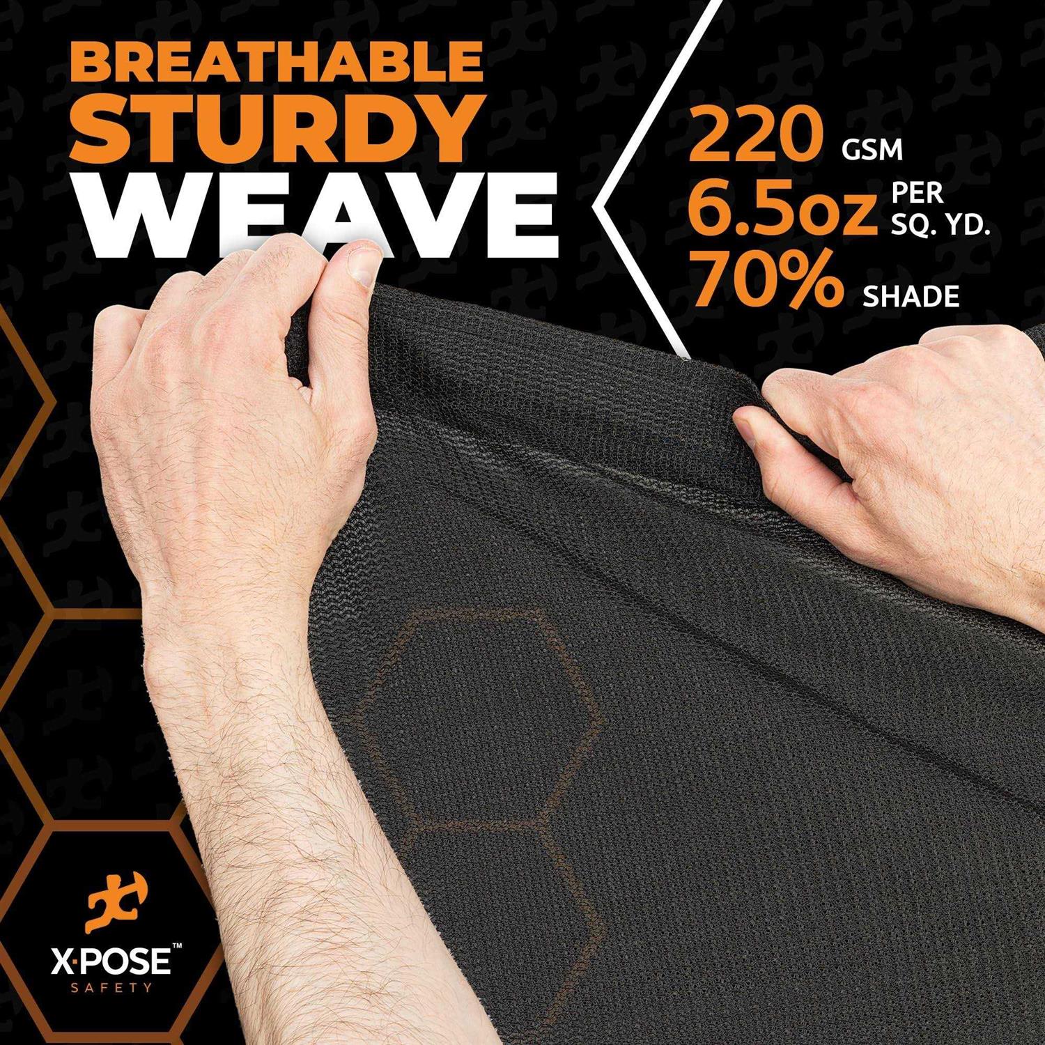 Xpose Safety Heavy Duty Mesh Tarp Multipurpose Black Protective Cover with Air Flow - Zenithce