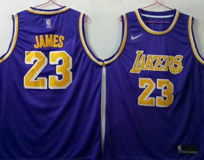 Los Angeles Lakers 23 Lebron James Purple Swingman Jersey - Zenithce