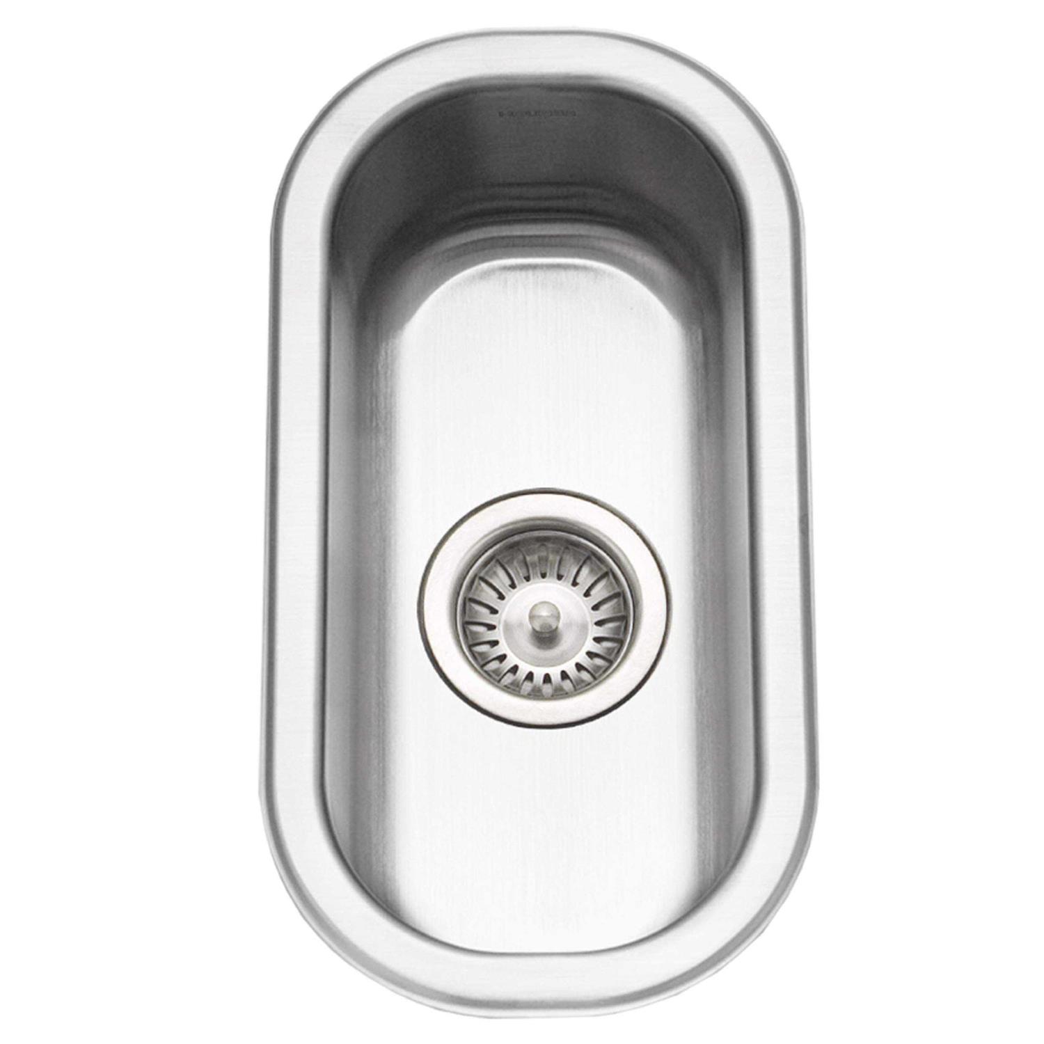 Houzer A1722-7BS-1 Glowtone Bar Sink Stainless Steel - Zenithce