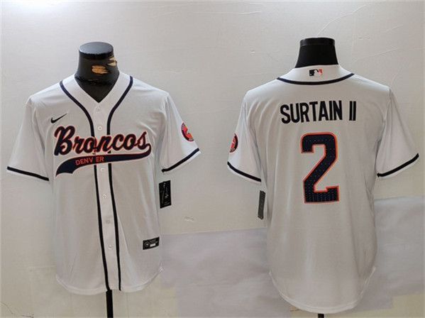 Denver Broncos #2 Pat Surtain II White Cool Base Stitched Jersey - Zenithce