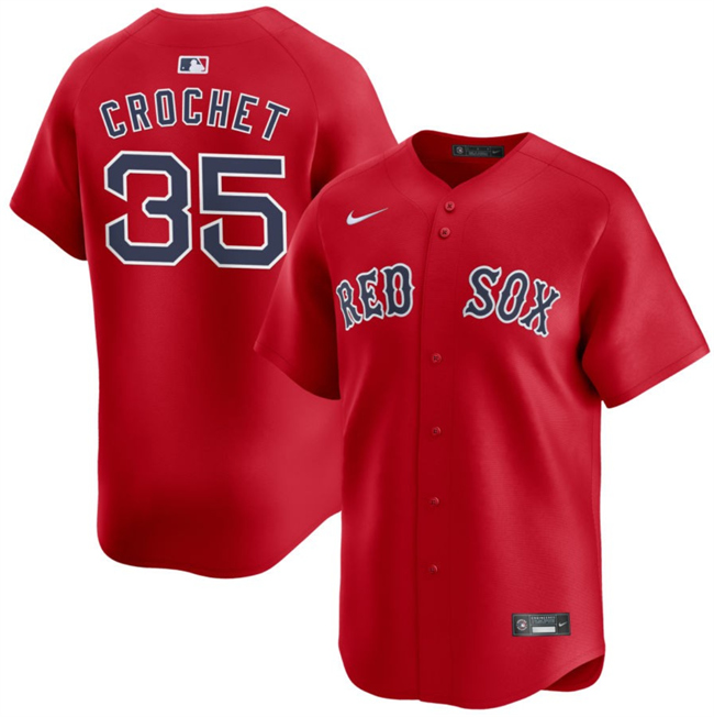 Boston Red Sox #35 Garrett Crochet Red 2024 Alternate Limited Stitched Jersey - Zenithce