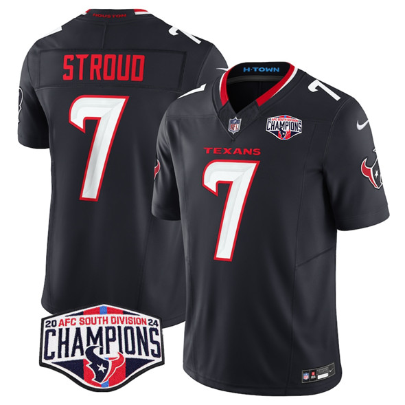 Houston Texans #7 C.J. Stroud Navy F.U.S.E. 2024 AFC South Division Champions Vapor Limited Stitched Jersey - Zenithce