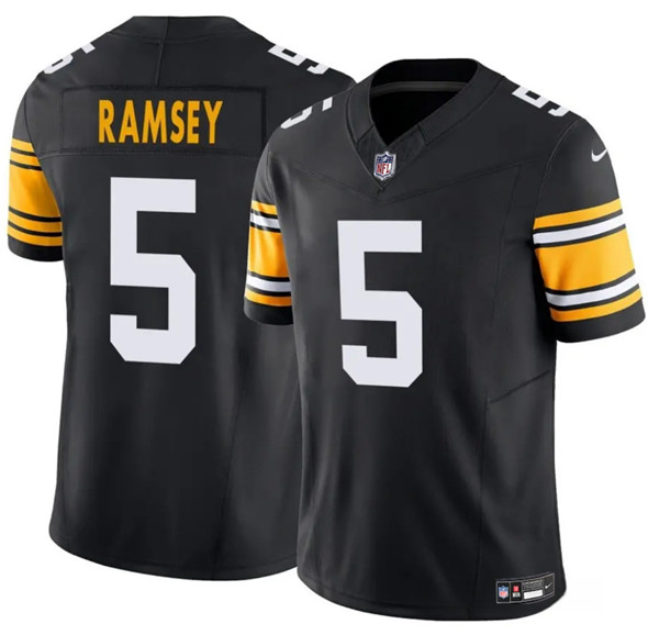 Pittsburgh Steelers #5 Jalen Ramsey Black 2025 F.U.S.E. Alternate Vapor Limited Football Stitched Jersey - Zenithce