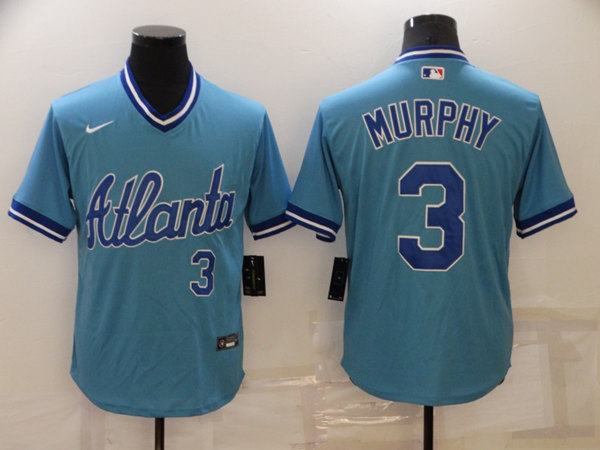Atlanta Braves #3 Dale Murphy Blue Stitched Baseball Jersey - Zenithce