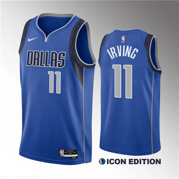 Dallas Mavericks #11 Kyrie Irving Blue Icon Edition Stitched Jersey - Zenithce
