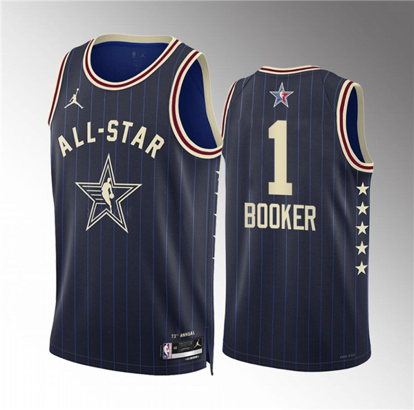 2024 All-Star #1 Devin Booker Navy Stitched Jersey - Zenithce