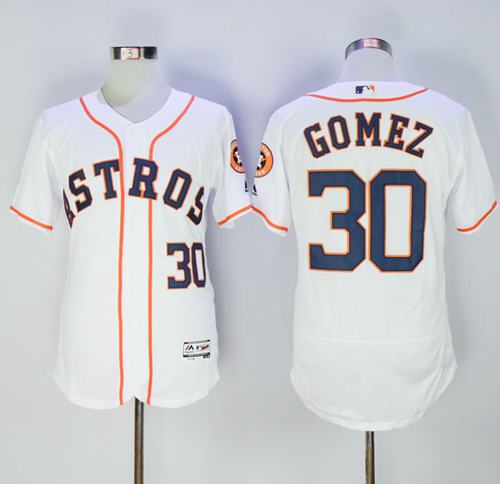 Astros #30 Carlos Gomez White Flexbase Authentic Collection Stitched Jersey - Zenithce