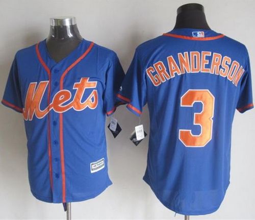 Mets #3 Curtis Granderson Blue Alternate Home New Cool Base Stitched Jersey - Zenithce