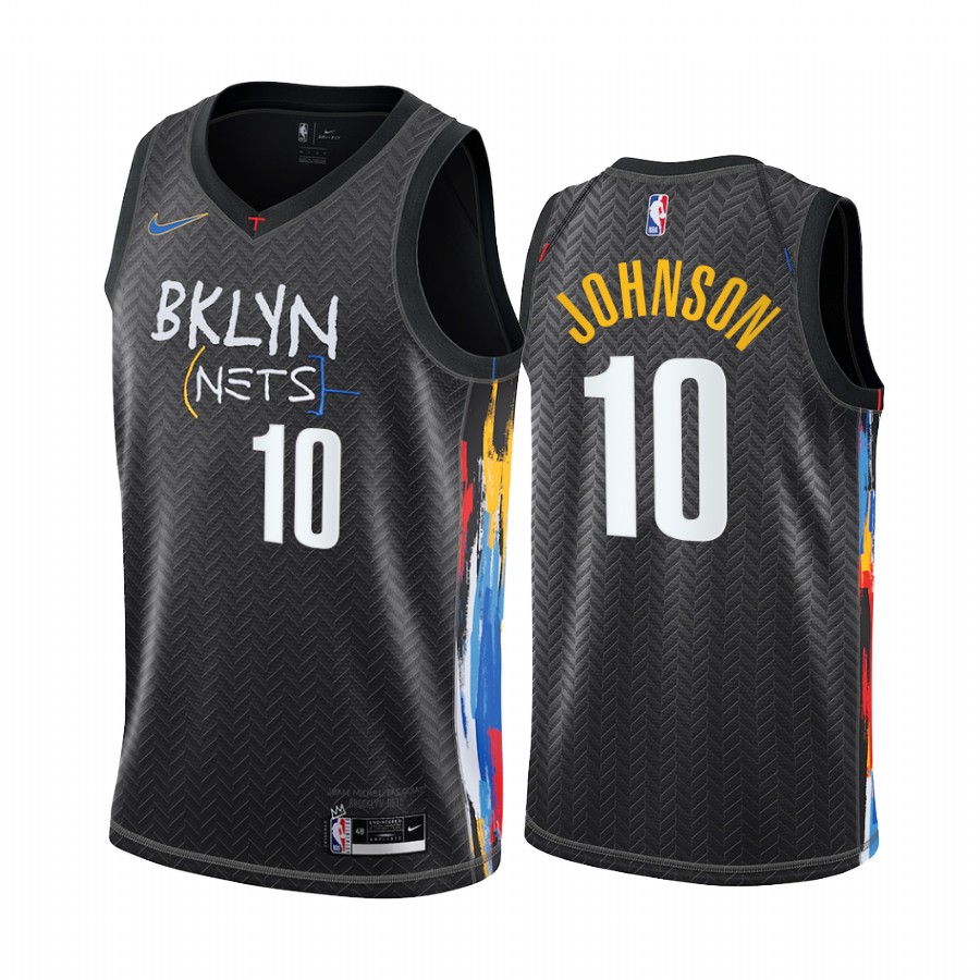 Brooklyn Nets #10 Tyler Johnson Black Swingman 2020-21 City Edition Jersey - Zenithce