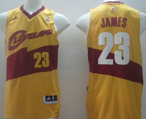 Cleveland Cavaliers #23 LeBron James Revolution 30 Swingman 2014 Yellow Jersey - Zenithce