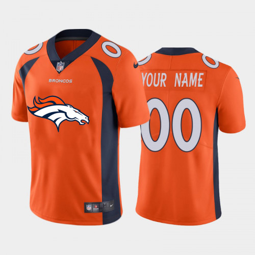 Denver Broncos Customized Orange Team Big Logo Limited Stitched Jersey - Zenithce