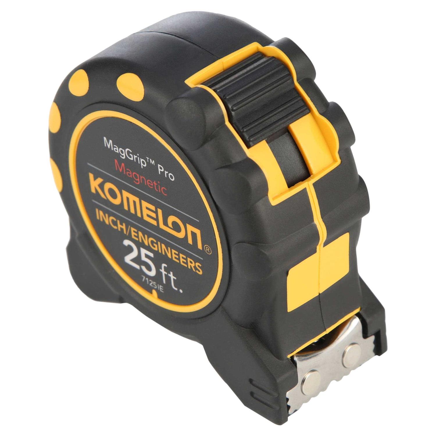 Komelon SS125 25-ft Stainless Steel Gripper Tape Measure - Zenithce