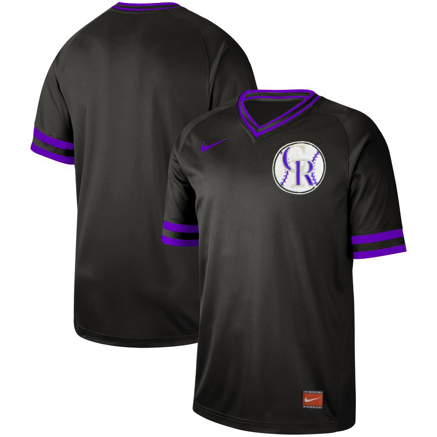 Colorado Rockies Blank Black Cooperstown Collection Legend Stitched Jersey - Zenithce