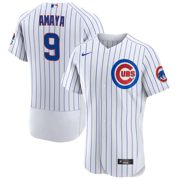 Chicago Cubs #9 Miguel Amaya White Flex Base Stitched Jersey - Zenithce