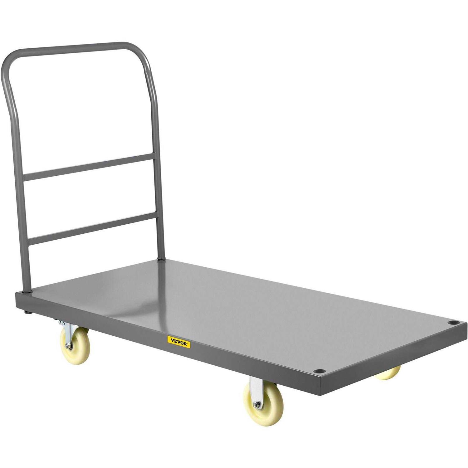 VEVOR Platform Truck 2000 lbs Capacity 47 x 24 x 32 Flatbed Cart Hand Truck - Zenithce