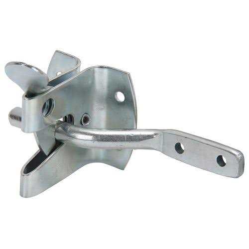 Self-Closing Gate Hardware Kit,1 Pack Self-locking Gate Latch and 2 Pack 3.5inch Heavy Duty Adjustable Spring Gate Square Barn Hinges - Zenithce