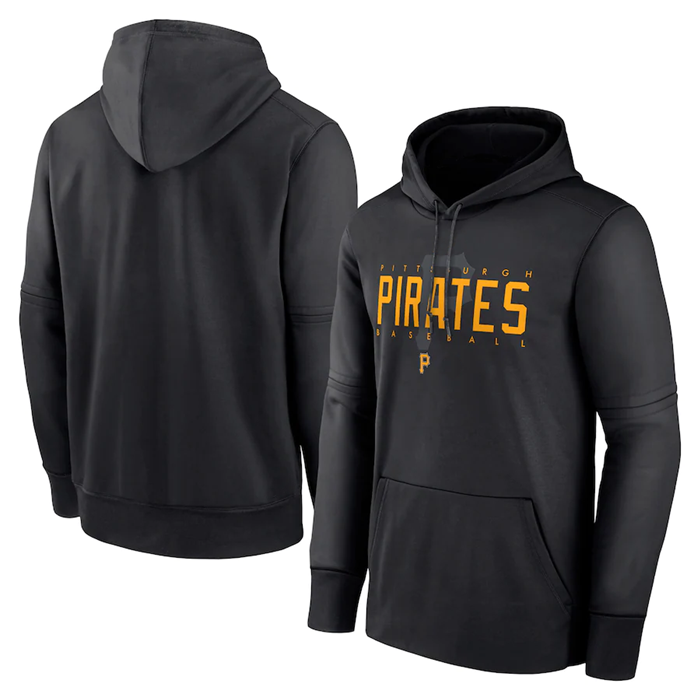 Pittsburgh Pirates Black Pregame Performance Pullover Hoodie - Zenithce