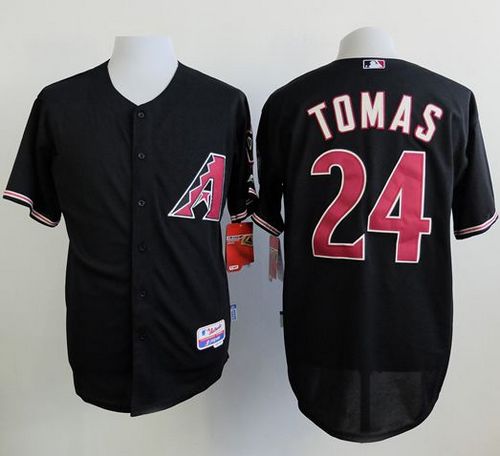 Diamondbacks #24 Yasmany Tomas Black Cool Base Stitched Jersey - Zenithce