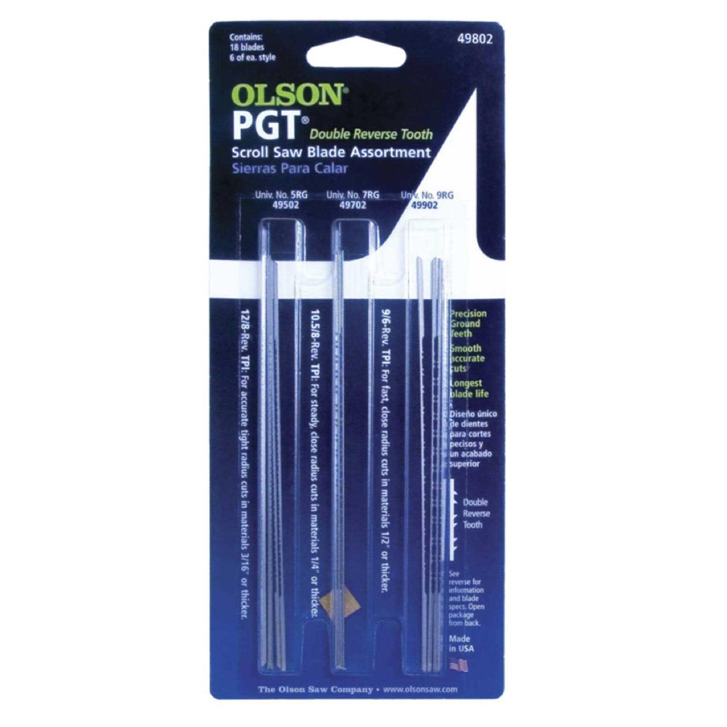Olson Saw FR49400 Skip Tooth Scroll Saw Blade Assortment,36 - Zenithce