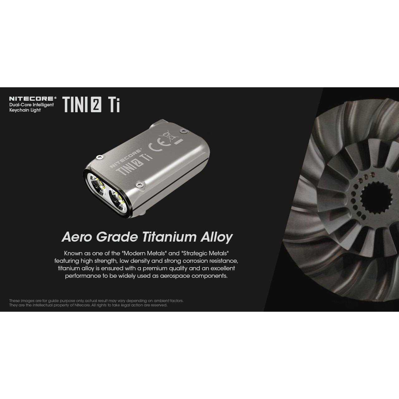 Nitecore TINI 2 500 Lumen Rechargeable Keychain Flashlight - Zenithce