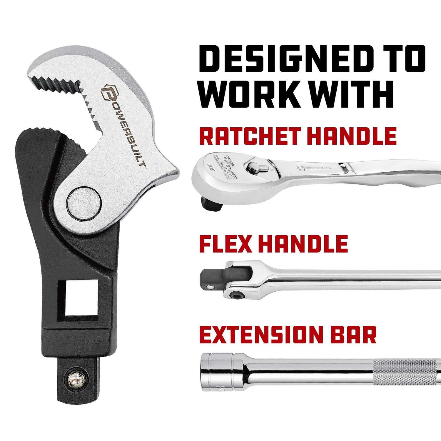 Powerbuilt 2 Piece 1/4 Inch and 3/8 Inch Drive Socket Lever 940009 - Zenithce