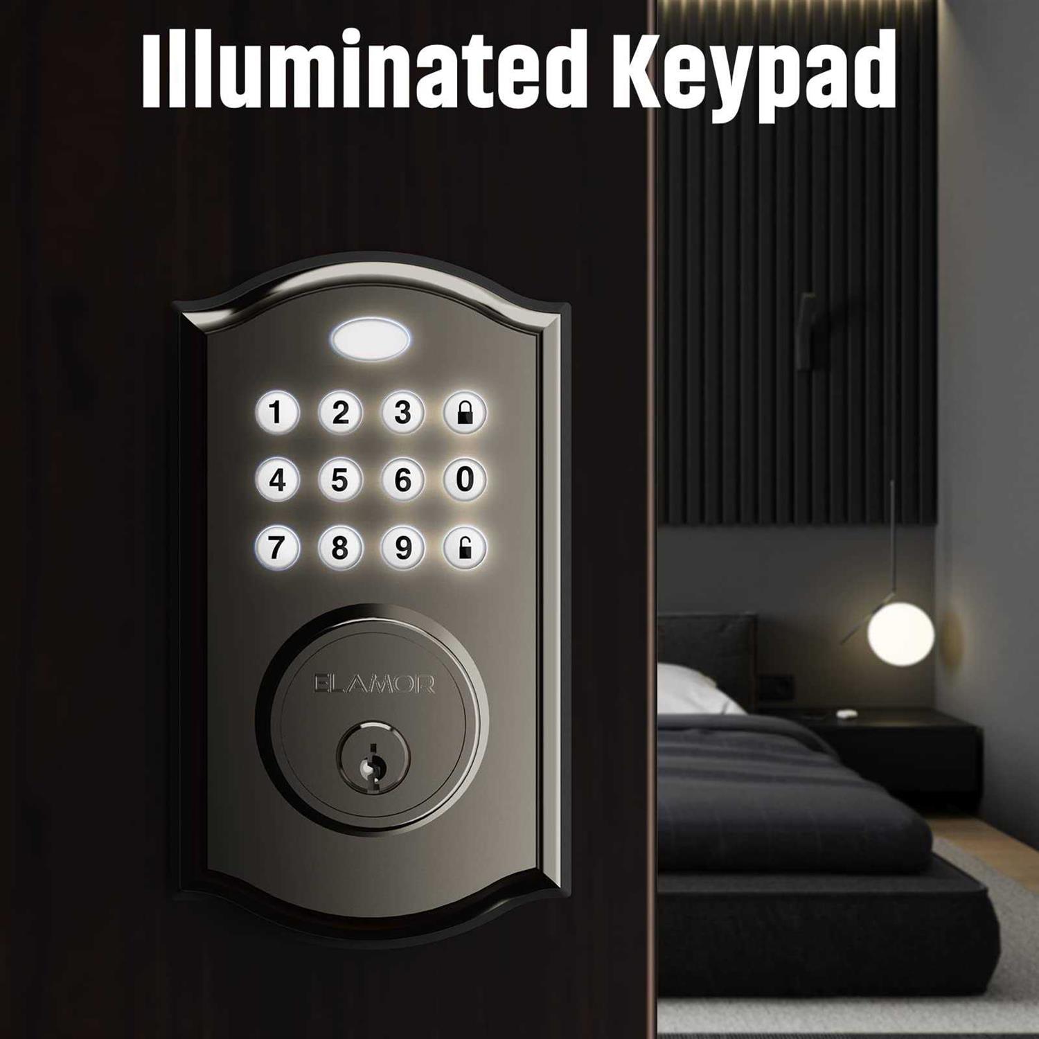 Keyless Electronic Entry Door Knob Keypad Smart Door Knob Interior Door Handle with Lock - Zenithce
