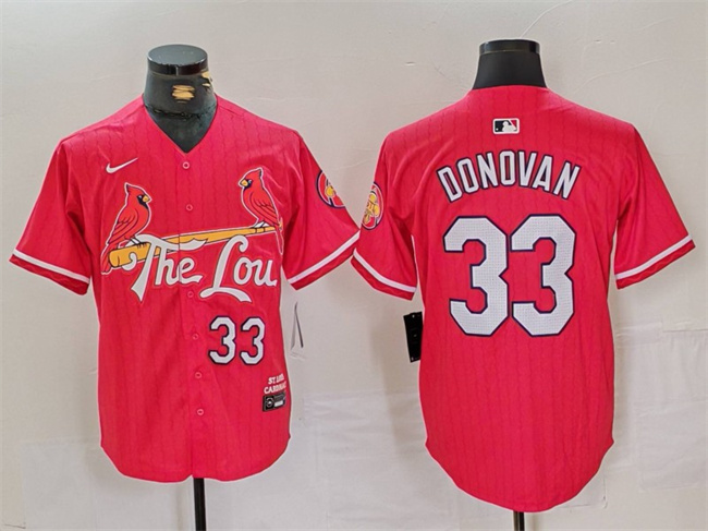 St. Louis Cardinals #33 Brendan Donovan Red 2024 City Connect Stitched Jersey - Zenithce