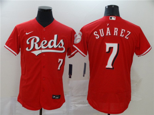 Cincinnati Reds #7 Eugenio Suárez Reds Flex Base Stitched Jersey - Zenithce