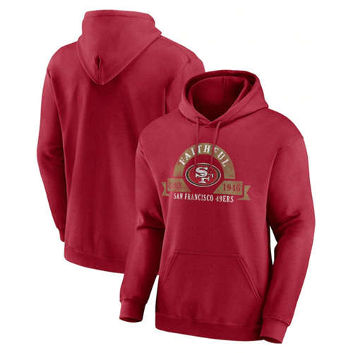 San Francisco 49ers Red Pullover Hoodie - Zenithce