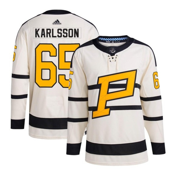 Pittsburgh Penguins #65 Erik Karlsson Cream 2023 Winter Classic Stitched Jersey - Zenithce