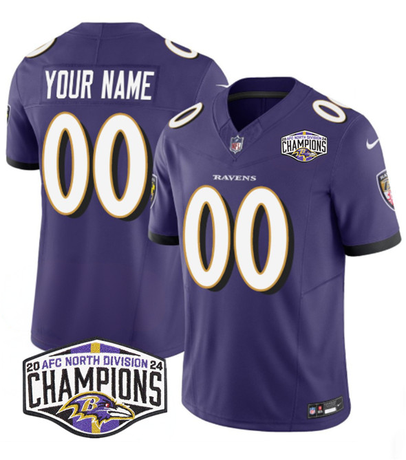 Baltimore Ravens Custom Purple F.U.S.E. 2024 AFC North Division Champions Vapor Limited Jersey - Zenithce