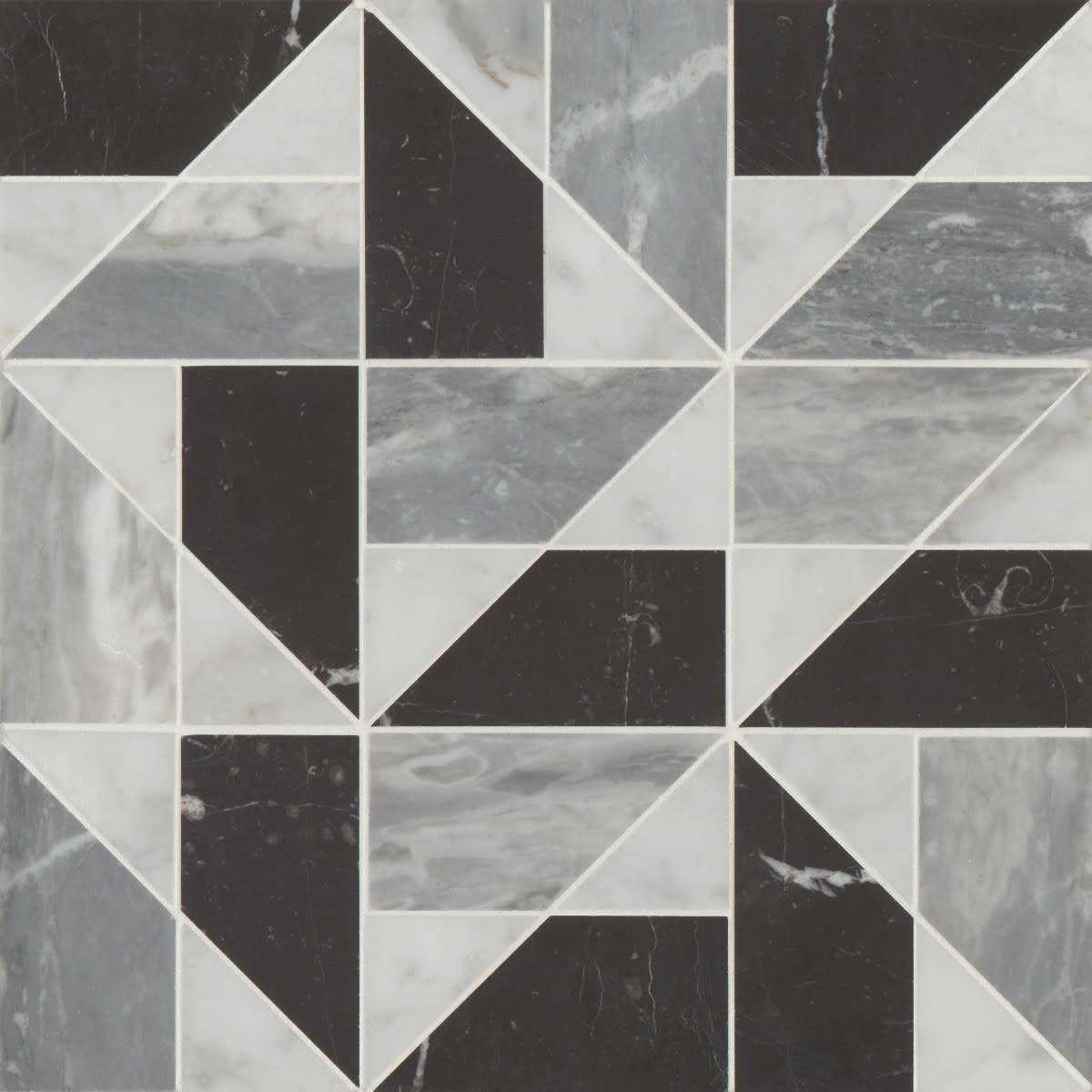 Modni Quin Honed Marble Mosaic Tile Blend By Bedrosian Tile & Stone - Zenithce