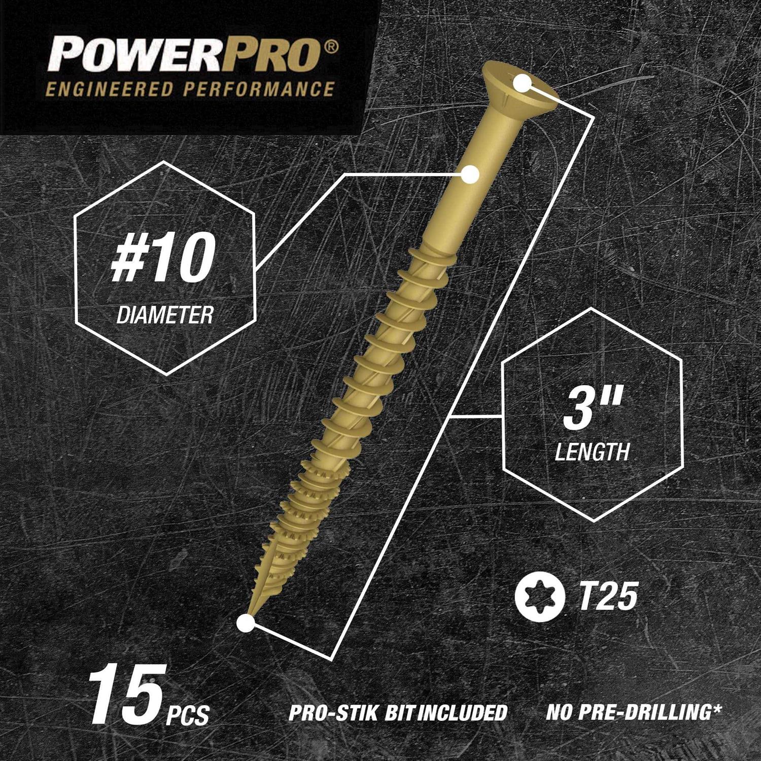 Power Pro Epoxy Exterior Wood Screws - Zenithce