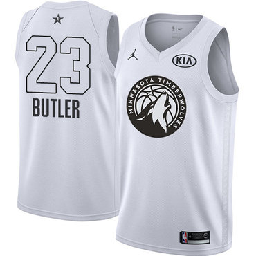 Timberwolves #23 Jimmy Butler White Jordan Swingman 2018 All-Star Game Jersey - Zenithce