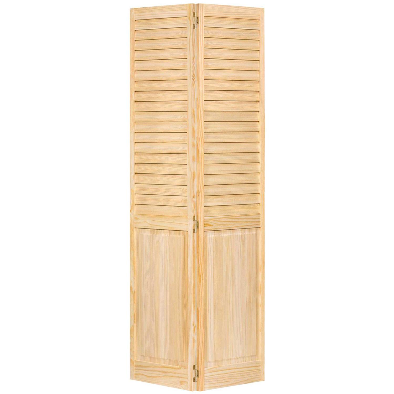Kimberly Bay Louvered Solid Wood Unfinished Slab Standard Door - Zenithce
