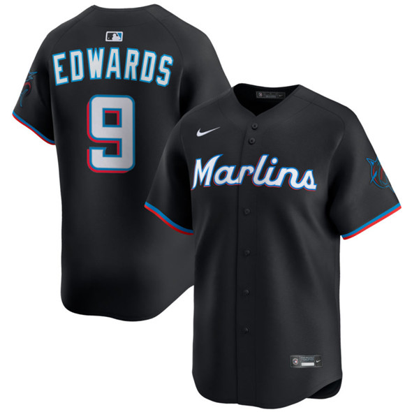 Miami Marlins #9 Xavier Edwards Black 2024 Alternate Limited Stitched Jersey - Zenithce