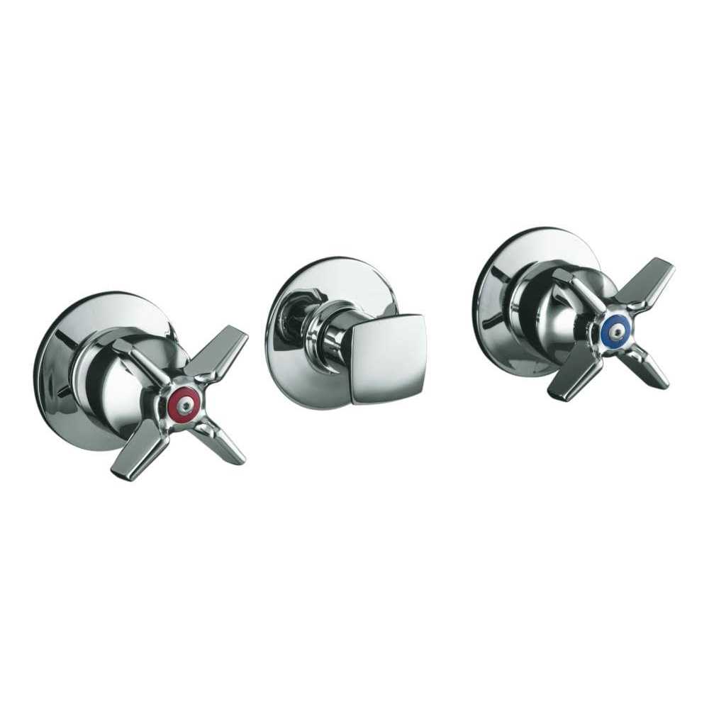 Kohler T7744-3-CP Triton Wall-mount Valve Trim with cross handles - Zenithce