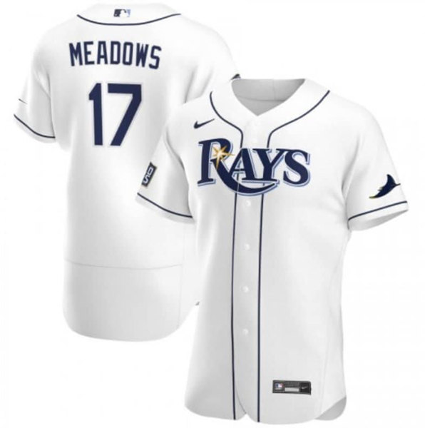 Tampa Bay Rays #17 Austin Meadows White Flex Base Stitched Jersey - Zenithce