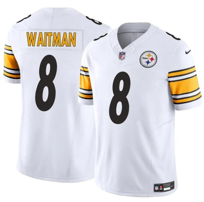 Pittsburgh Steelers #8 Corliss Waitman White 2024 F.U.S.E. Alternate Vapor Untouchable Limited Stitched Jersey - Zenithce