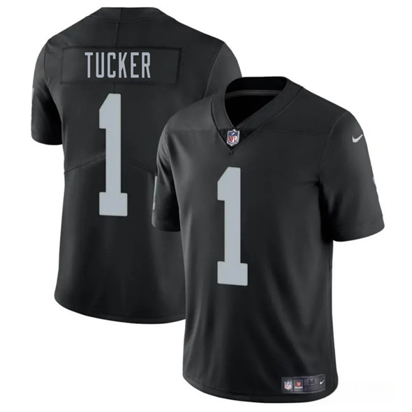 Las Vegas Raiders #1 Tre Tucker Black 2025 Vapor Stitched Jersey - Zenithce