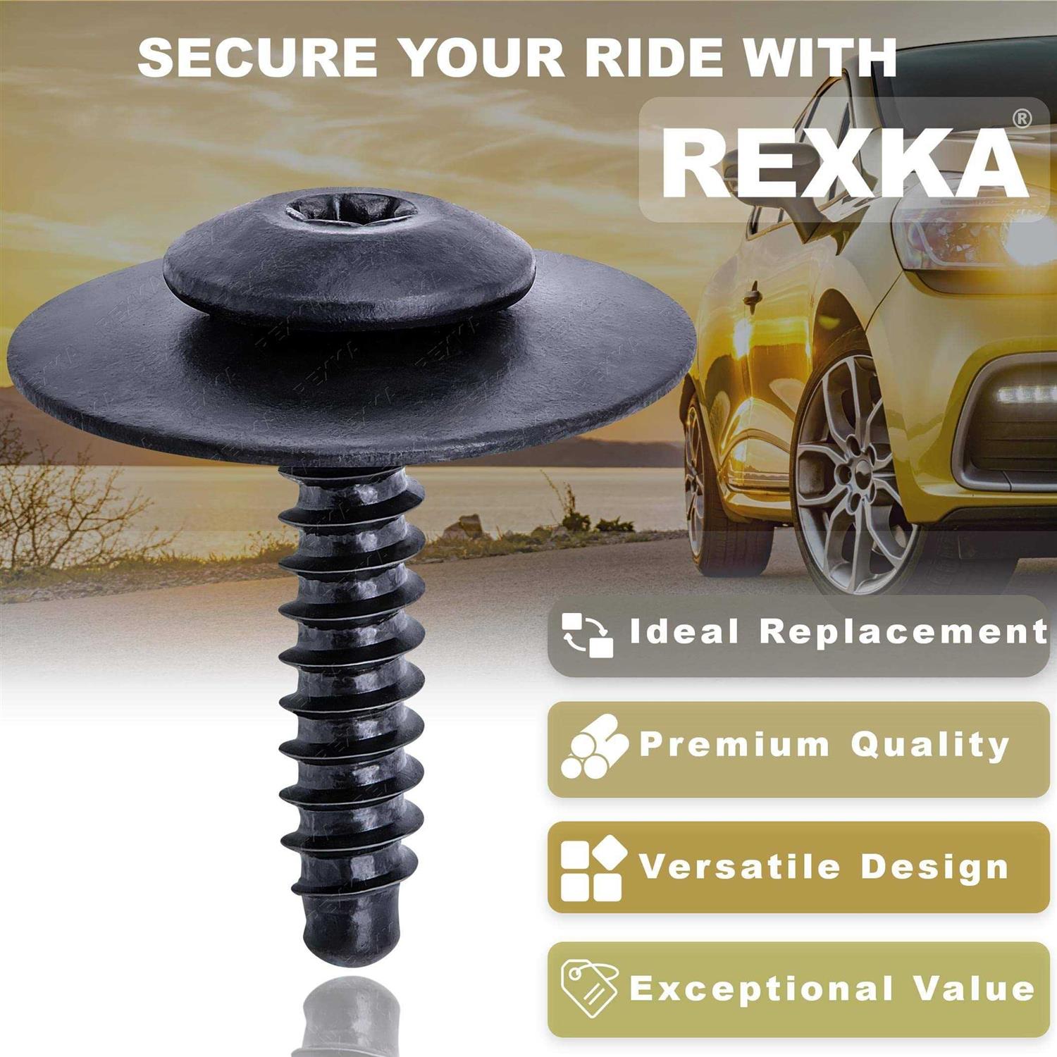 Rexka 20pcs Fender Liner Screw Bolt for Toyota Lexus 90159-60498 Tacoma,Tundra,Highlander - Zenithce