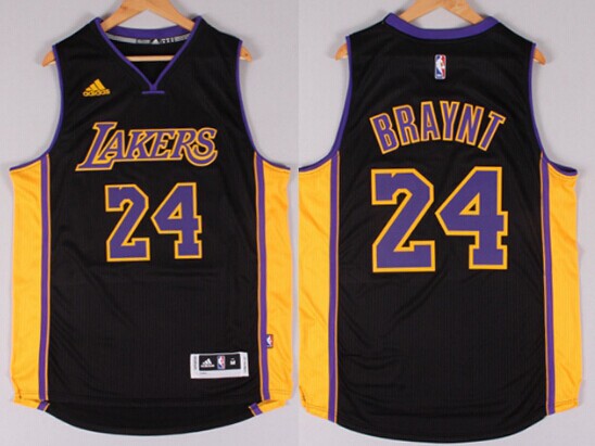 Los Angeles Lakers #24 Kobe Bryant Revolution 30 Swingman 2014 New Black With Purple Jersey - Zenithce