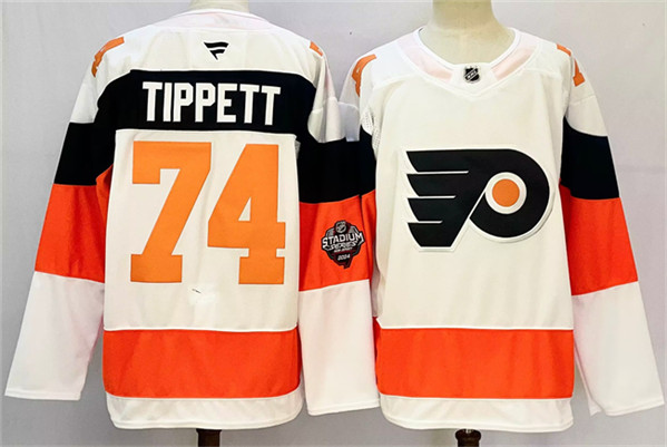 Philadelphia Flyers #74 Owen Tippett White 2024-25 With A Patch Stitched Jersey - Zenithce