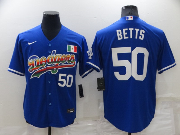 Los Angeles Dodgers #50 Mookie Betts Royal Stitched Baseball Jersey - Zenithce